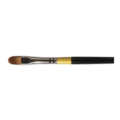 Image of Daler Rowney System3 Acrylic Brush, Synthetic Hair, Short Handle, Filbert, 10