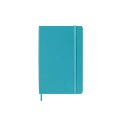 Image of Moleskine Classic Ruled Paper Notebook Soft Cover and Elastic Closure Journal Color Reef Blue Pocket 9 x 14 A6 192 Pages