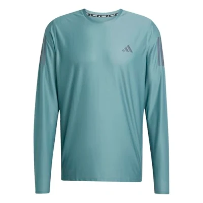 Image of adidas Men&#039;s Own The Run Long Sleeve Tee, Preloved Teal, XXL