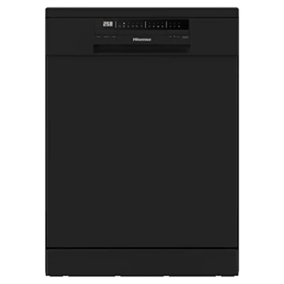 Image of Hisense HS60240BUK Freestanding Standard Dishwasher 85cm High Black E Rated, 24 x 23 33 inches (L W H)