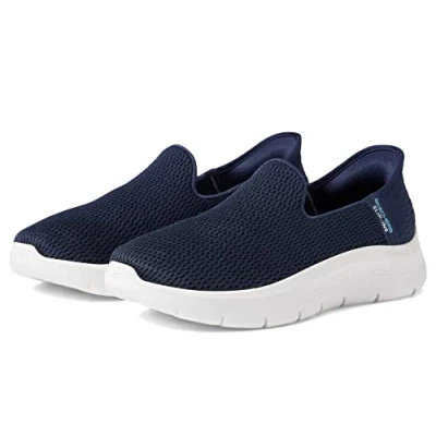 Image of Skechers Women&#039;s Go Walk Flex Slip ins Relish Sneaker, Navy, 3 UK