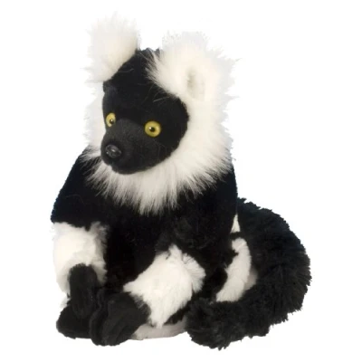 Image of Wild Republic Europe 12271 Black &amp; White Lemur Plush Soft, Cuddlekins Cuddly Toys, Gifts for Kids 20 cm