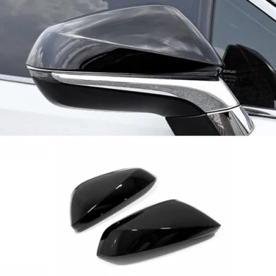 Image of 1 Pair Car Wing Mirror Cover Cap for Lexus RX 450/NX 300 2016 2021, ABS Door Mirrors Caps Replacement Rearview Side Covers Trim,C/Glossy Black