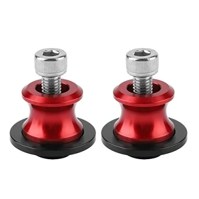 Image of Swing Arm Spool, 2pcs 8mm Motorcycle CNC Rear Stand Spool sliders Swingarm spools Bobbins motorcycle(Red)