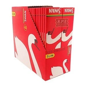 Image of SWAN KING SIZE RED ROLLING PAPER FULL BOX OF 50 PACKS