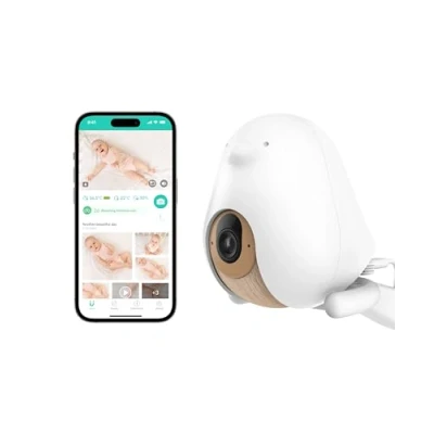 Image of CuboAi Plus Smart Baby Monitor: Sleep Safety Alerts for Covered Face, Danger Zone &amp; Analytics 1080p HD Night Vision Camera, 2 Way Audio, Cry Temperature Detection (Incl. 3 Stand Options)