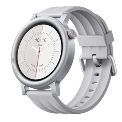 Image of CMF by Nothing Watch 3 Pro Smartwatch with 1.43’ AMOLED Display, 13 days Battery Life, Dual band GPS, Bluetooth Calls AI Noise Reduction, Advanced Heart Rate and Sleep Monitoring Light Grey