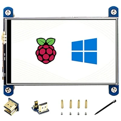 Image of 4 inch HDMI LCD IPS Display 800x480 Resolution Resistive Touch Screen Interface for Raspberry Pi 4B/3B+/3B/2B/B+/A+/Zero W,Support Raspbian/Ubuntu/Kali/Retropie