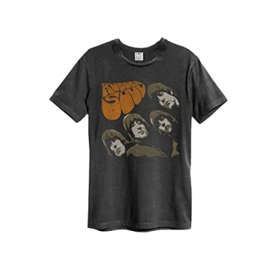 Image of Amplified The Beatles Rubber Soul Charcoal T Shirt (XX)