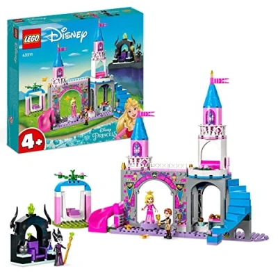 Image of LEGO Disney Princess Aurora&#039;s Castle, Builable Toy Playset with Sleeping Beauty, Prince Philip and Maleficent Mini Doll Figures, Toys for Kids, Girls Boys Aged 4+ 43211