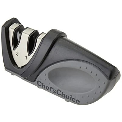 Image of Chefs Choice 13847600 4766200 2 Stage Compact Knife Sharpener, Steel, Black,9.5cm