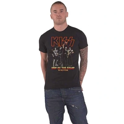 Image of Kiss T Shirt End of The Road Tour Band Logo Official Mens Black XXL