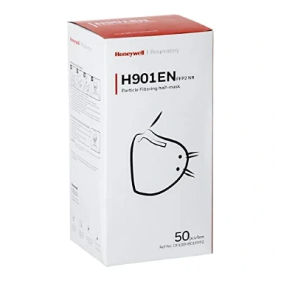 Image of FFP2 Disposable Face Mask, Honeywell H901EN. Pack of 50. Just 10p per mask EN149:2001+A1 2009. CE2834.