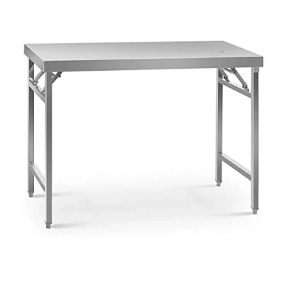 Image of Stainless Steel Folding Work Table Portable Worktop Catering 60x120cm 210kg