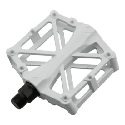 Image of VOANZO Bike Pedals, Bicycle Pedals Aluminum Antiskid Durable Mountain MTB BMX Cycling (White)