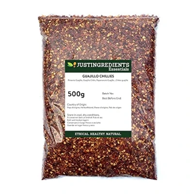 Image of JustIngredients Essentials Guajillo Chillies Crushed, 500 g