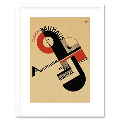Image of Wee Blue Coo Exhibition Bauhaus Weimar Icon Germany Retro Ad Picture Framed Wall Art Print