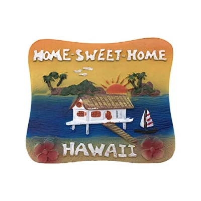 Image of Wedare Hawaii USA Sweet Home Refrigerator Magnet Tourist Souvenirs Resin Magnetic Stickers Fridge &amp; Kitchen Decoration from China