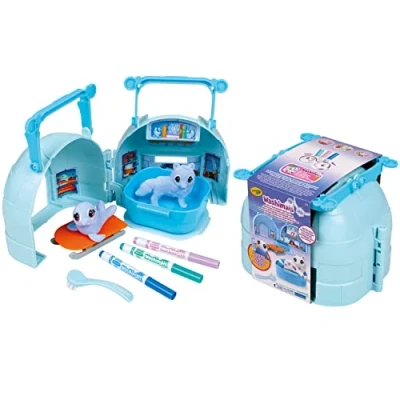 Image of CRAYOLA Washimals Arctic Adventure Activity Set Lava Colour Recolours with Puppies, Setting, Ideal as a Gift, Recommended Age: from 3 Years