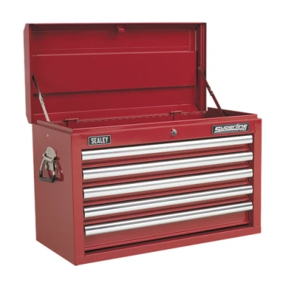 Image of Sealey Superline Pro Topchest 5 Drawer with Ball Bearing Slides, Red