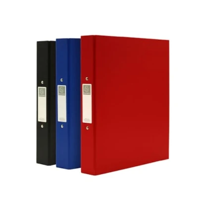 Image of Exacompta A4 Ring Binder, 30mm Spine, Document Folder, Assorted, Pack of 3 (Black, Blue, Red) Stationery Folders for Paperwork and Organisation 226/0000Z