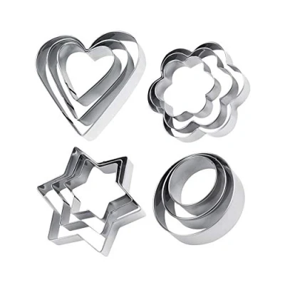 Image of 12 Piece Christmas Cookie Cutters Various Sizes
