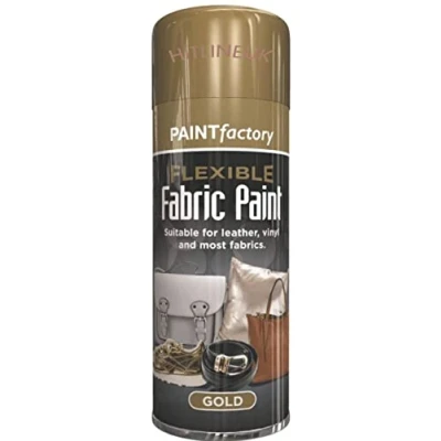 Image of Gold Spray Paint Fabric Leather Art Vinyl &amp; Crafts Flexible 200ml