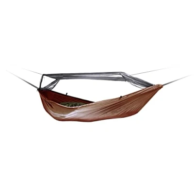 Image of DD Hammocks Travel Hammock/Bivi Insect Proof Ground Camping Multipurpose Hammock With Waterproof Floor And Mosquito Net Coyote Brown