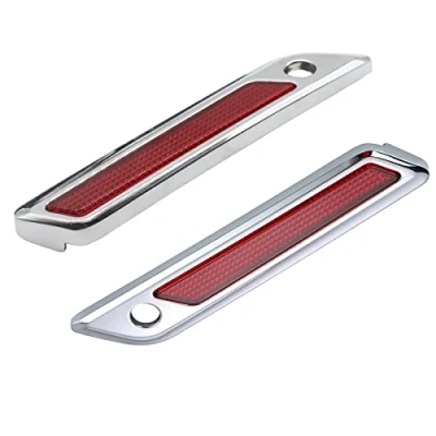 Image of YHMOTO Motorcycle Accessories, Saddlebag Hinge Latch Covers for Harley Touring Street Electra Road Glide King FLHX FLHR FLTRX Ultra FLTRU FLHTCU FLHTKSE 2014 2022 (Chrome+Red)