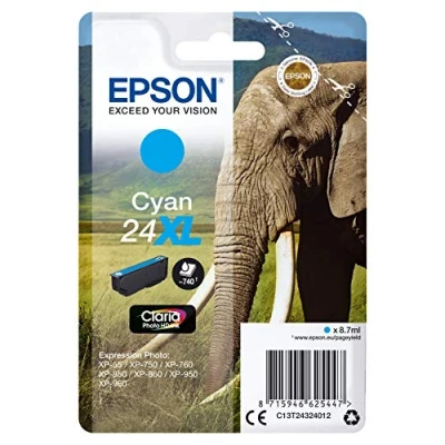 Image of EPSON Elephant Ink Cartridge for Expression Photo XP 750 Series Cyan