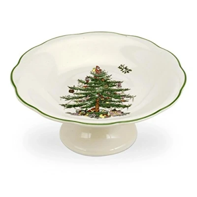 Image of Portmeirion Home &amp; Gifts Sculpted Footed Candy Dish Single, Ceramic, Multi Colour, 18 x 7 cm