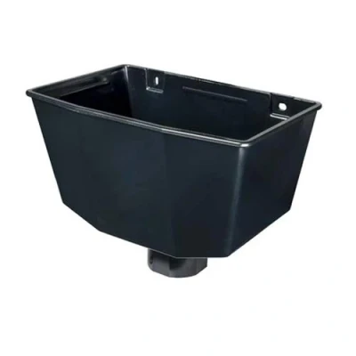 Image of Polypipe Hopper Head Black for 68mm Round 65mm Square Down Pipe