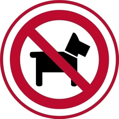 Image of No dogs sign. floor sticker Self adhesive graphic (400mm x 400mm)