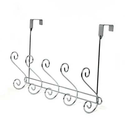 Image of Showerdrape Lyrical Chrome Over Door Storage Hooks