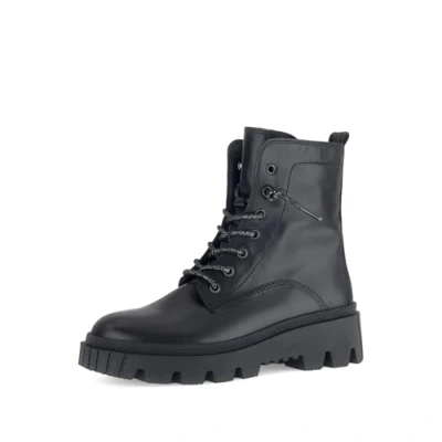 Image of Gabor Women&#039;s Combat Boots, Ankle Best Fitting, Black 37, 9.5 UK