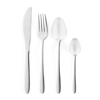 Image of Salter Malton Cutlery Set 16 Piece, 18/0 Stainless Steel Dinnerware, 4 Place Settings, Mirror Polished Finish, Includes Forks, Knives, Teaspoons, Tablespoons, Dishwasher Safe, 25 Year Guarantee