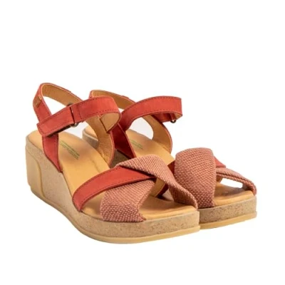Image of El Naturalista Women&#039;s N5038 Leaves Sandal, Raspberry, 4.5 UK