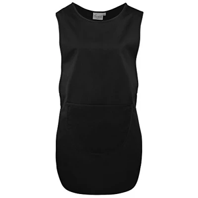Image of Premier Ladies/Womens Long Length Pocket Tabard/Workwear (Pack of 2) (L) (Black)