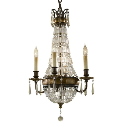 Image of Bellini Chandelier 4 Light British Bronze Finish, E14