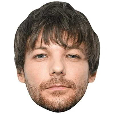 Image of Louis Tomlinson (Brown Hair) Celebrity Mask, Flat Card Face, Fancy Dress Mask