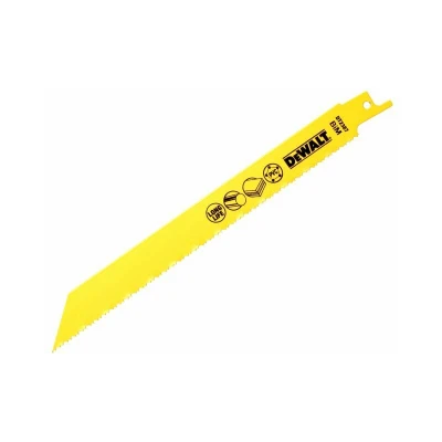 Image of DeWalt BI Metal Sabre Blade for Plastic Pipes 203mm, Pack of 5
