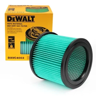 Image of DeWalt DXVC4003 HEPA Cartridge Filter, Fit for 4 Gallon Wet/Dry Vacuum Cleaners, Compatible with DXV04T, DXV05P, DXV05S, DXV08S, DXV06G Shop Vacuums
