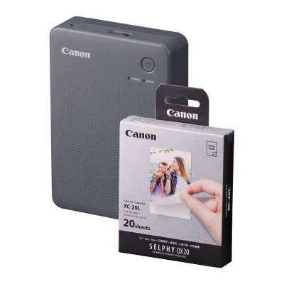 Image of Canon Selphy QX20 Instant Photo Printer Dark Grey + 20 Shot Pack