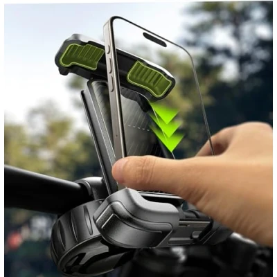 Image of LISEN Bike Phone Mount Off Road &amp; City E Scooter Motorbike Holder, [Easy to Install] Holder for Handlebar, iPhone 16 Pro Max, Samsung Galaxy S25 Ultra, 4.7&#039;&#039; 7.0&#039;&#039; Smartphones