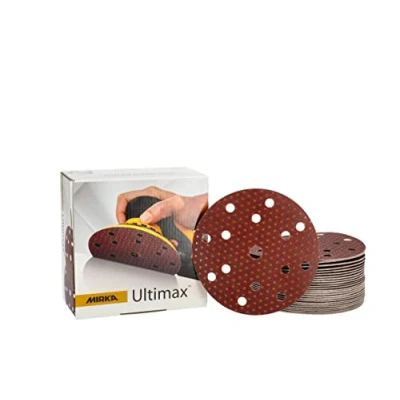 Image of Mirka Ultimax Ligno Ø 150mm sanding discs Hook &amp; Loop Multifit/grit 180/100 pieces/multi perforation/for wooden surfaces