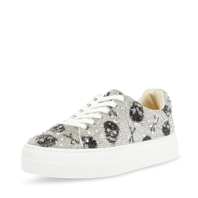 Image of Betsey Johnson Women&#039;s Sidny Sneaker, Skulls, 7.5 UK