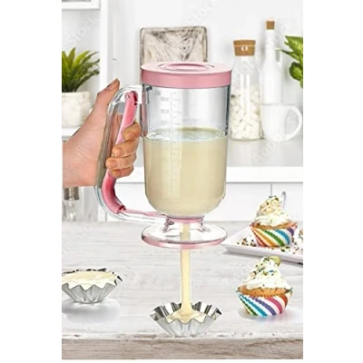 Image of Pancake Cup Cake Batter Dispenser Separator Waffle Mix Maker 900ml 30ozEasy to Operate Easy Clean, DIY Dough Pastry Handheld Kitchen Baking Tool