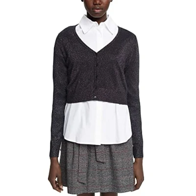 Image of ESPRIT Women&#039;s 112ee1i310 Cardigan Sweater, 003/Black 3, XL