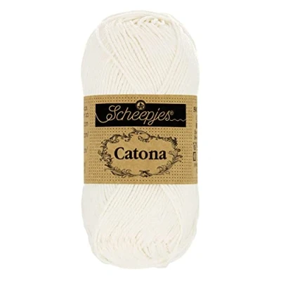 Image of Scheepjes Catona 105 Bridal White Yarn 1x100g