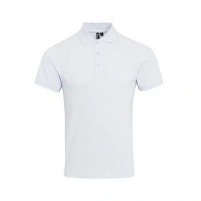 Image of Premier Mens Coolchecker Plus Piqu Polo Shirt (White) Size 4XL